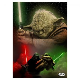 Star Wars kovový plakát Yoda 32 x 45 cm