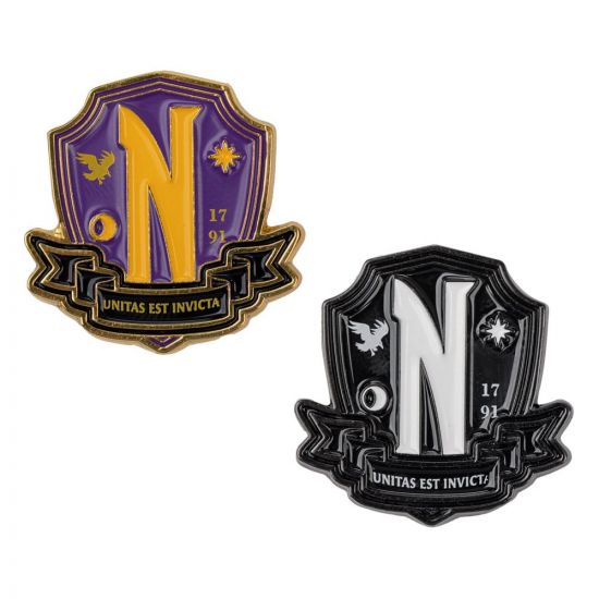 Wednesday Pins 2-Pack Nevermore Academy - Kliknutím na obrázek zavřete