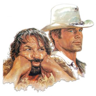 Bud Spencer & Terence Hill 3D kovová tabulka Bud & Terence 45 x