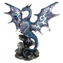 Dragon Statue Blue Dragon Protector 21 cm