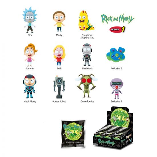 Rick and Morty PVC Bag Clips Series 1 Display (24) - Kliknutím na obrázek zavřete