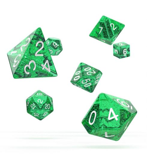 Oakie Doakie Dice RPG Set Speckled - Green (7) - Kliknutím na obrázek zavřete
