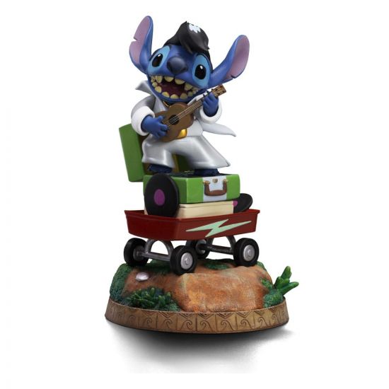 Lilo & Stitch Art Scale Socha 1/10 Stitch King of Rock 17 cm - Kliknutím na obrázek zavřete