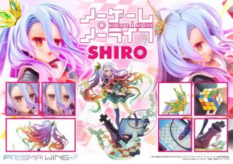 No Game No Life Prisma Wing PVC Socha 1/7 Shiro 27 cm