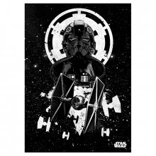 Star Wars kovový plakát Tie Fighter Pilot 32 x 45 cm