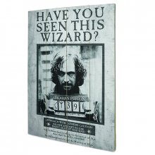Harry Potter dřevěná nástěnná dekorace Sirius Wanted 40 x 60 cm