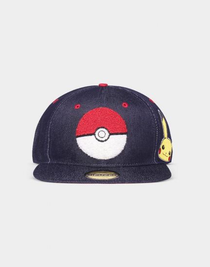 Pokemon Denim Snapback kšiltovka Logo - Kliknutím na obrázek zavřete