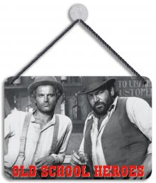 Bud Spencer & Terence Hill kovová tabulka Old School Heroes 16,5