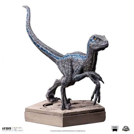 Jurassic World Icons Socha Velociraptor Blue 9 cm - Kliknutím na obrázek zavřete