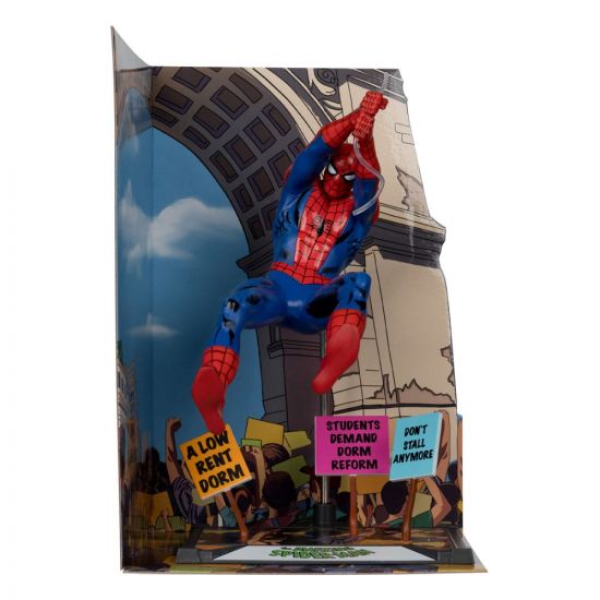 Marvel Collection PVC Socha 1/10 Spider-Man & Scene Gold Label - Kliknutím na obrázek zavřete