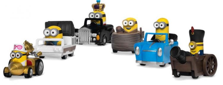 Minions Zoom Hero Pullback Vehicles with Figures prodej v sadě ( - Kliknutím na obrázek zavřete