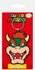 Super Mario gumový přívěsek na klíče Bowser 6 cm
