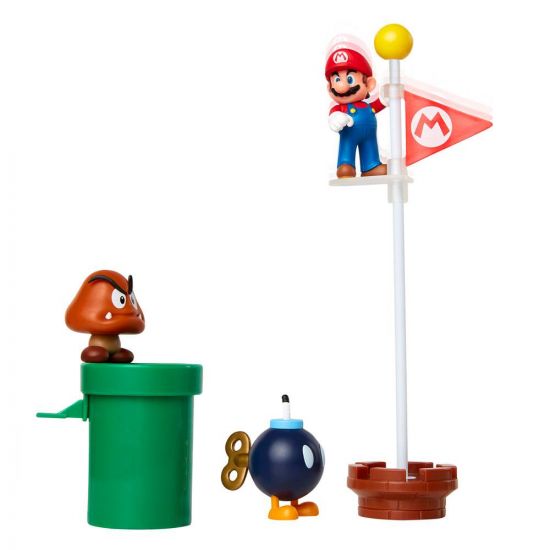 World of Nintendo Super Mario Diorama Set Acorn Plains - Kliknutím na obrázek zavřete