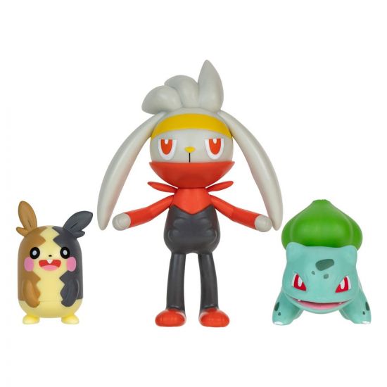 Pokémon Battle Figure Set 3-Pack Morpeko (Full-Belly Mode), Bulb - Kliknutím na obrázek zavřete