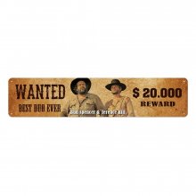 Bud Spencer & Terence Hill kovová tabulka Wanted 46 x 10 cm