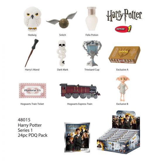 Harry Potter PVC Bag Clips Series 1 Display (24) - Kliknutím na obrázek zavřete