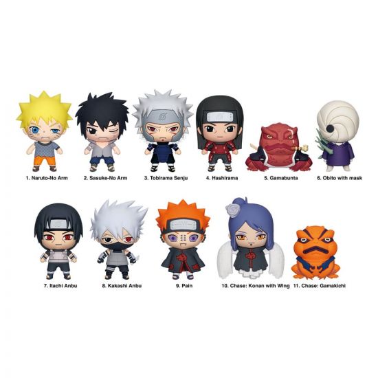 Naruto Shippuden 3D PVC Bag Clips Series 5 Display (24) - Kliknutím na obrázek zavřete