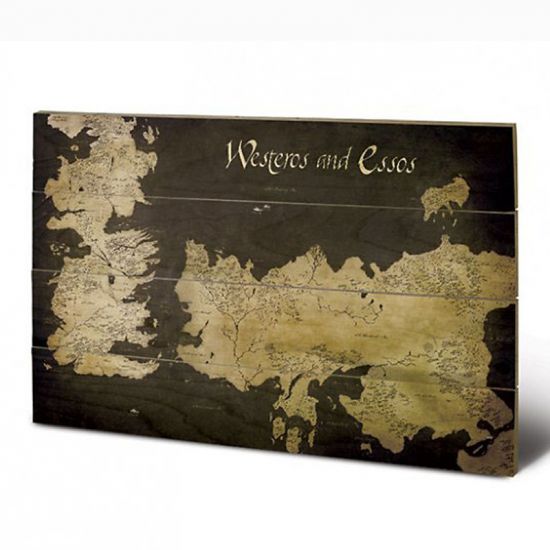 Dřevěný obraz Hra o Trůny Westeros A Essos 40 x 60 cm - Kliknutím na obrázek zavřete