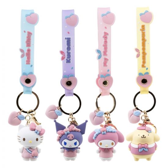 Sanrio Peach Series Přívěsek na klíče with Hand Strap Hello Kitt - Kliknutím na obrázek zavřete