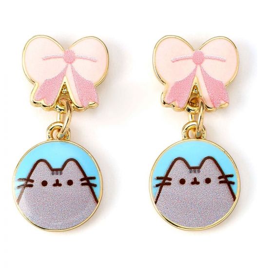 Pusheen Drop Naušnice Pink Bows - Kliknutím na obrázek zavřete