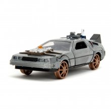 Back to the Future III Hollywood Rides kovový model 1/32 DeLore