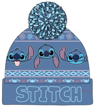 Lilo & Stitch Pom-Pom pletená čepice Dark Blue