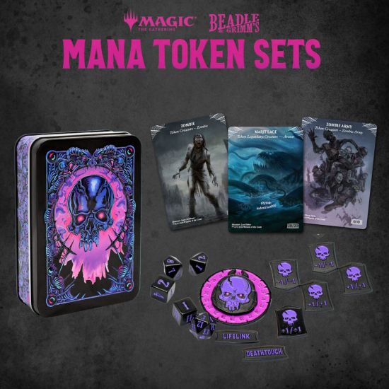 Magic the Gathering Dice and Token Pack Black Mana - Kliknutím na obrázek zavřete