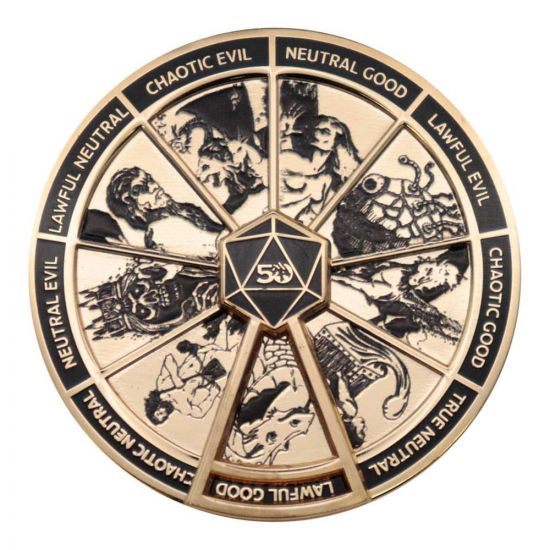 Dungeons & Dragons Odznak Alignment Spinner 24k Gold Plated L - Kliknutím na obrázek zavřete