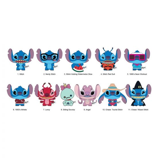 Lilo & Stitch Plush Bag Clips Stitch Charm Display (24) - Kliknutím na obrázek zavřete