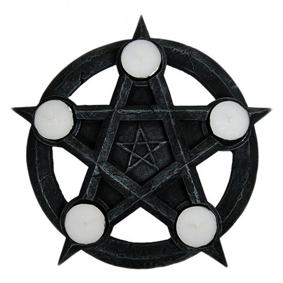 Svícen Pentagram 26 cm - Kliknutím na obrázek zavřete