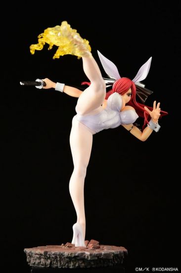 Fairy Tail Socha 1/6 Erza Scarlet High Kick White Bunny Ver. 37 - Kliknutím na obrázek zavřete