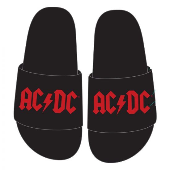 AC/DC Papuče Logo Size XL - Kliknutím na obrázek zavřete