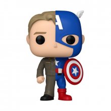 Marvel POP! Vinylová Figurka Split- Captain A/Steve R 9 cm