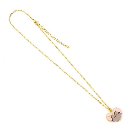 Pusheen Pendant & náhrdelník Pink and Gold Heart - Kliknutím na obrázek zavřete