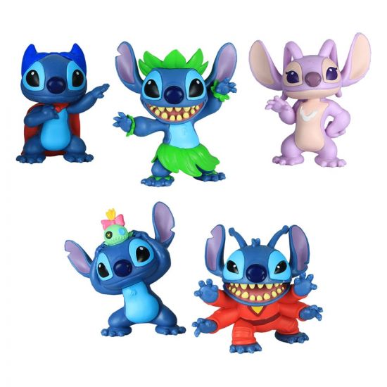 Lilo & Stitch mini figurka 5-Pack Stitch Collectible Figure Set - Kliknutím na obrázek zavřete