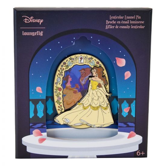 Disney Lenticular Enamel Pin Belle (Beauty and the Beast) 8 cm - Kliknutím na obrázek zavřete