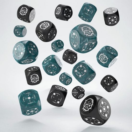 Crosshairs Compact D6 Dice Set Stormy&Black (20) - Kliknutím na obrázek zavřete