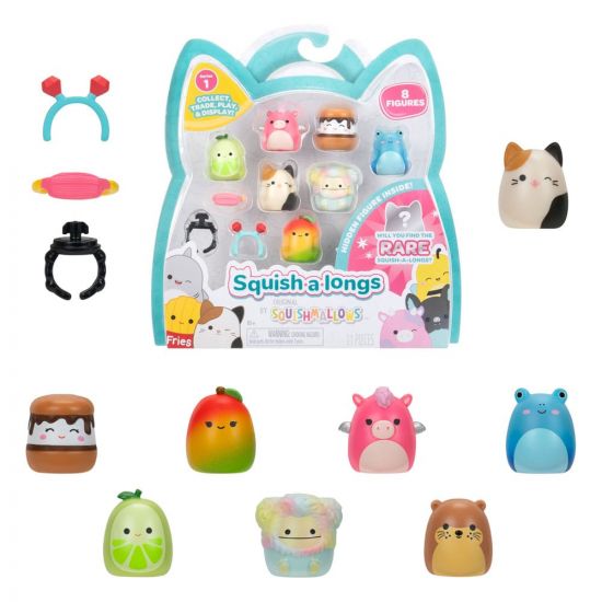 Squishmallow Squish a longs mini figurky 8-Pack Style 2 3 cm - Kliknutím na obrázek zavřete