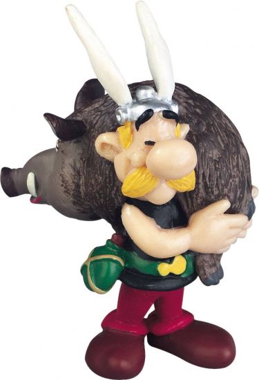 Asterix Figure Asterix holding a Boar 6 cm - Kliknutím na obrázek zavřete