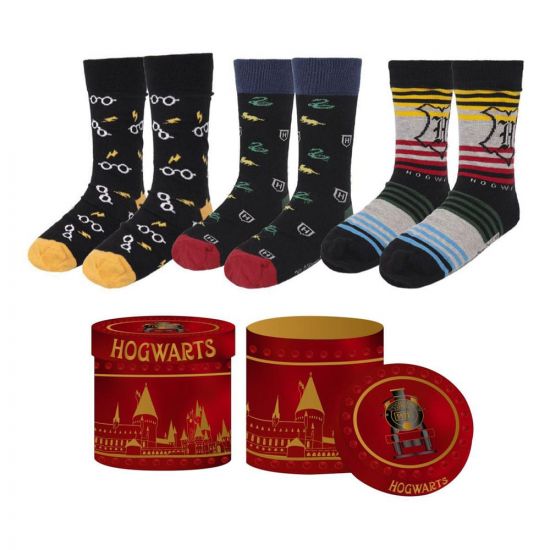 Harry Potter ponožky 3-Pack Bradavice 8-45 - Kliknutím na obrázek zavřete