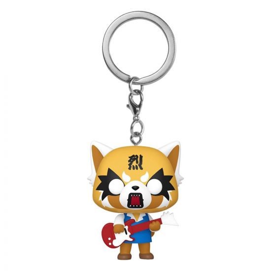 Sanrio POP! Vinyl přívěsky na klíče 4 cm Aggretsuko w/Guitar Dis - Kliknutím na obrázek zavřete