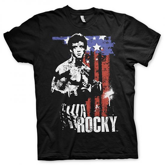 Rocky IV pánské tričko American Flag L - Kliknutím na obrázek zavřete