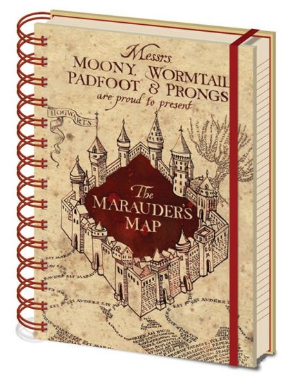 Harry Potter poznámkový blok A5 Marauders Map - Kliknutím na obrázek zavřete