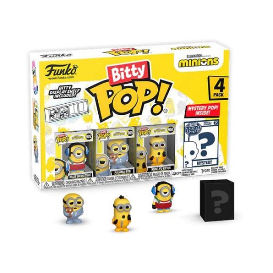 Minions Bitty POP! Vinylová Figurka 4-Pack Roller Skating Stuart - Kliknutím na obrázek zavřete