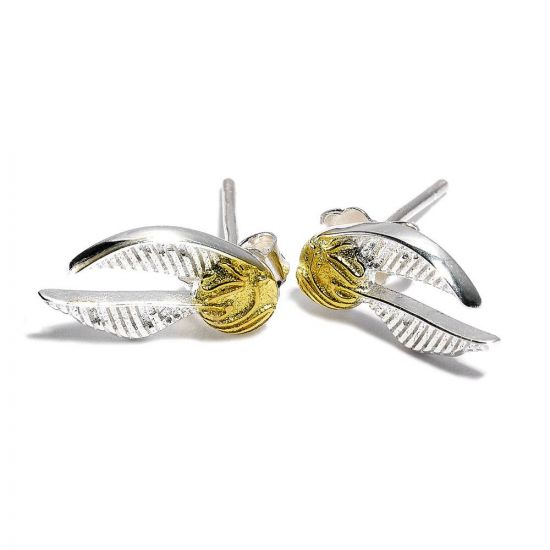 Harry Potter Naušnice Golden Snitch (silver plated) - Kliknutím na obrázek zavřete