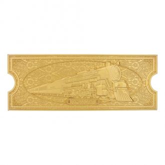 Polar Express Replica Train Ticket 24k Gold Plated Limited Editi