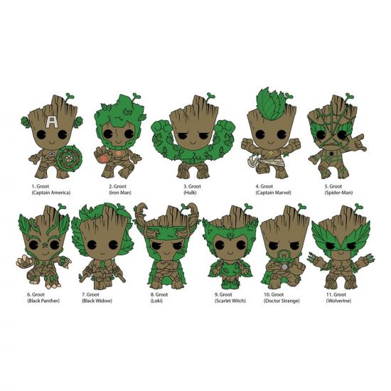 Guardians of the Galaxy PVC Bag Clips Groot Series 2 Display (24 - Kliknutím na obrázek zavřete