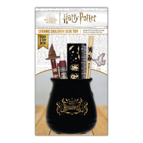 Harry Potter Ceramic Cauldron Desk Tidy Colourful Crest - Kliknutím na obrázek zavřete