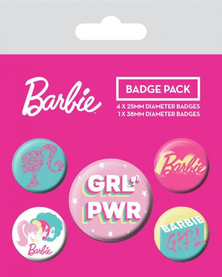 Barbie Pin-Back Buttons 5-Pack Girl Power - Kliknutím na obrázek zavřete