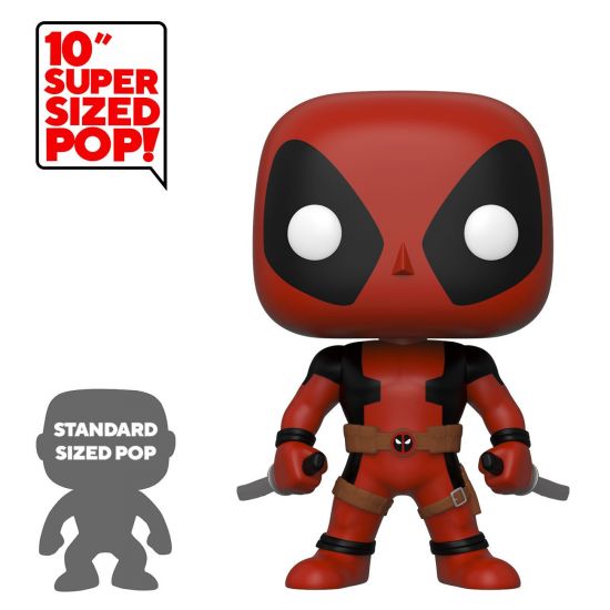 Deadpool Super Sized POP! Vinylová Figurka Two Sword Red Deadpoo - Kliknutím na obrázek zavřete